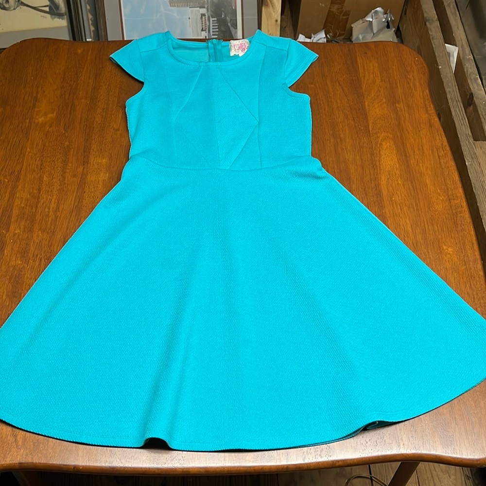 Teal formal girls dress size M girls